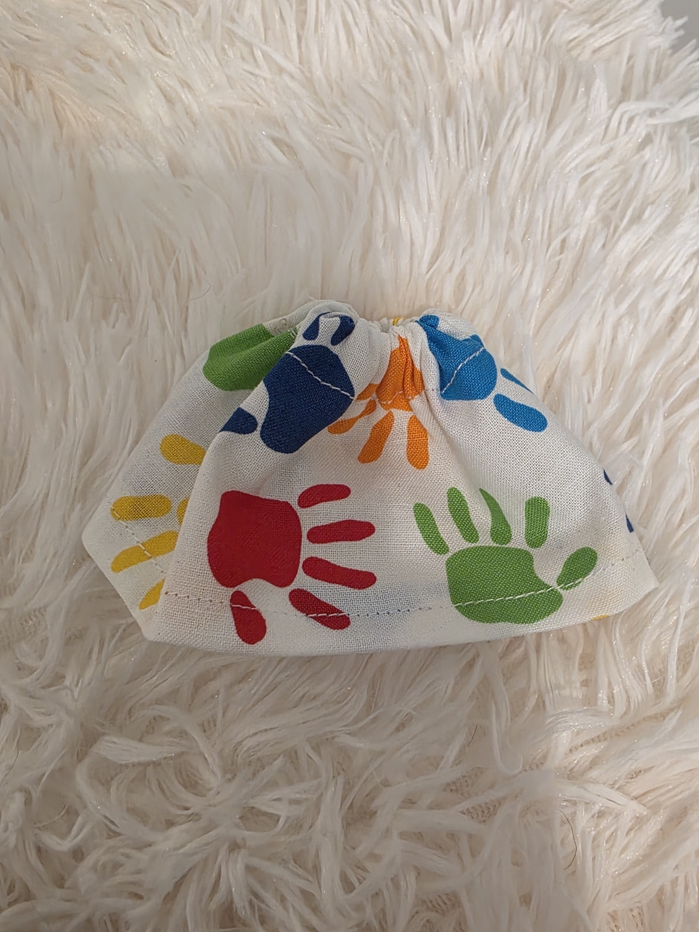 7" Desk Goose Handcrafted Colorful Hand Print Dress - Picture 2 of 2